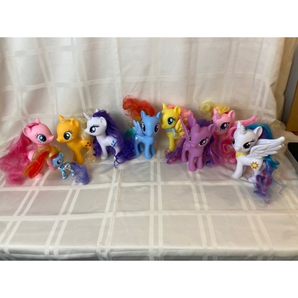 My Little Pony 2016 G4 Brushable Lot of 9 Hasbro Rainbow Dash Twilight Sparkle